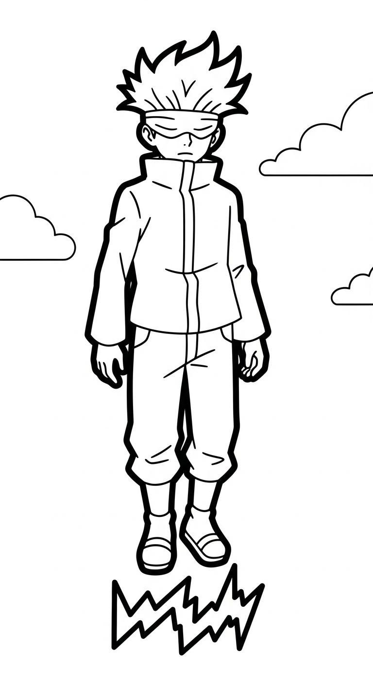 hình tô màu Gojo Satoru rõ nét