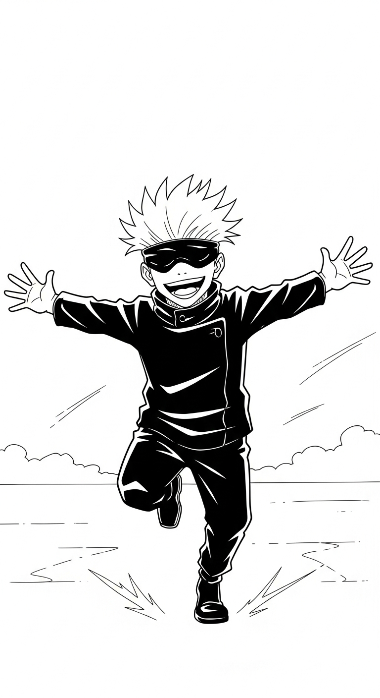 tải hình tô màu Gojo Satoru