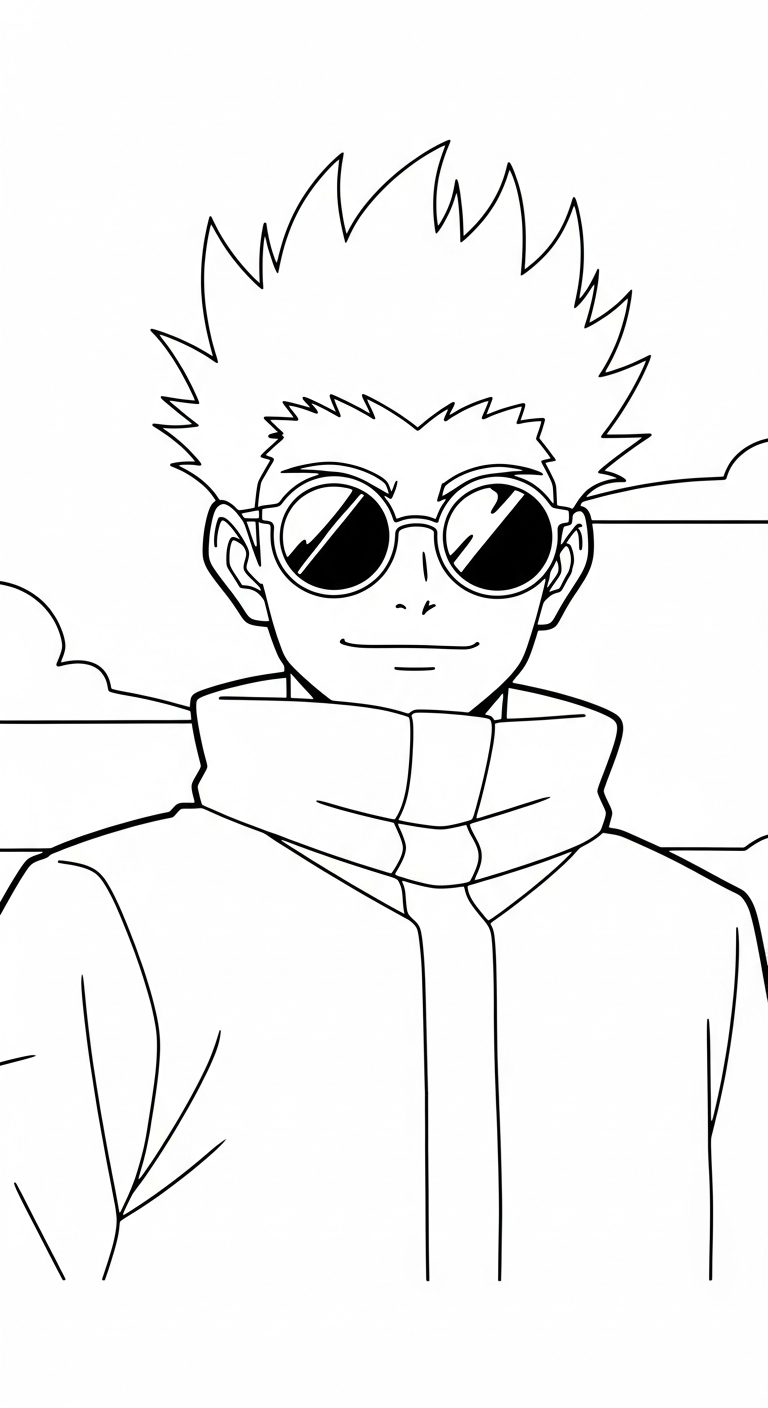 tải tranh tô màu Gojo Satoru chất lượng cao