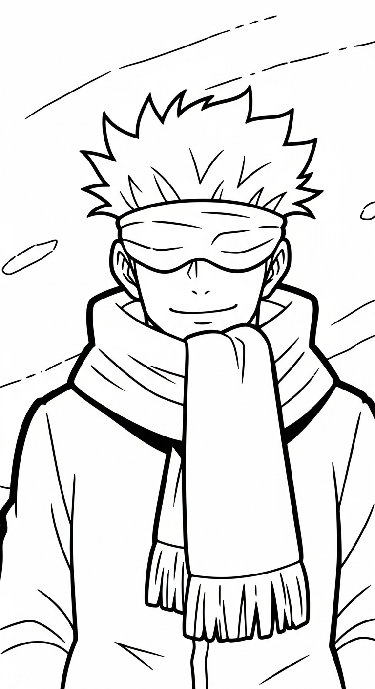hình tô màu Gojo Satoru cho bé mới nhất 2