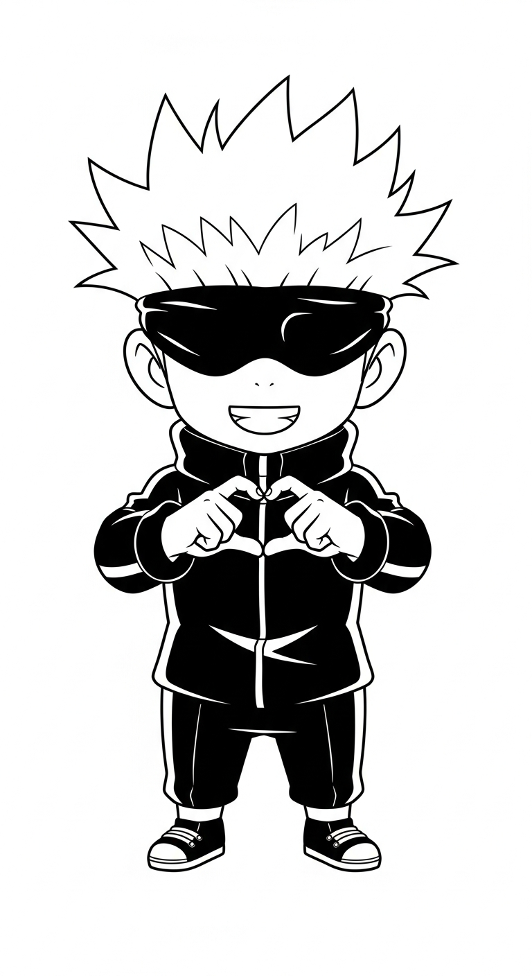 tải tranh tô màu Gojo Satoru không mất tiền