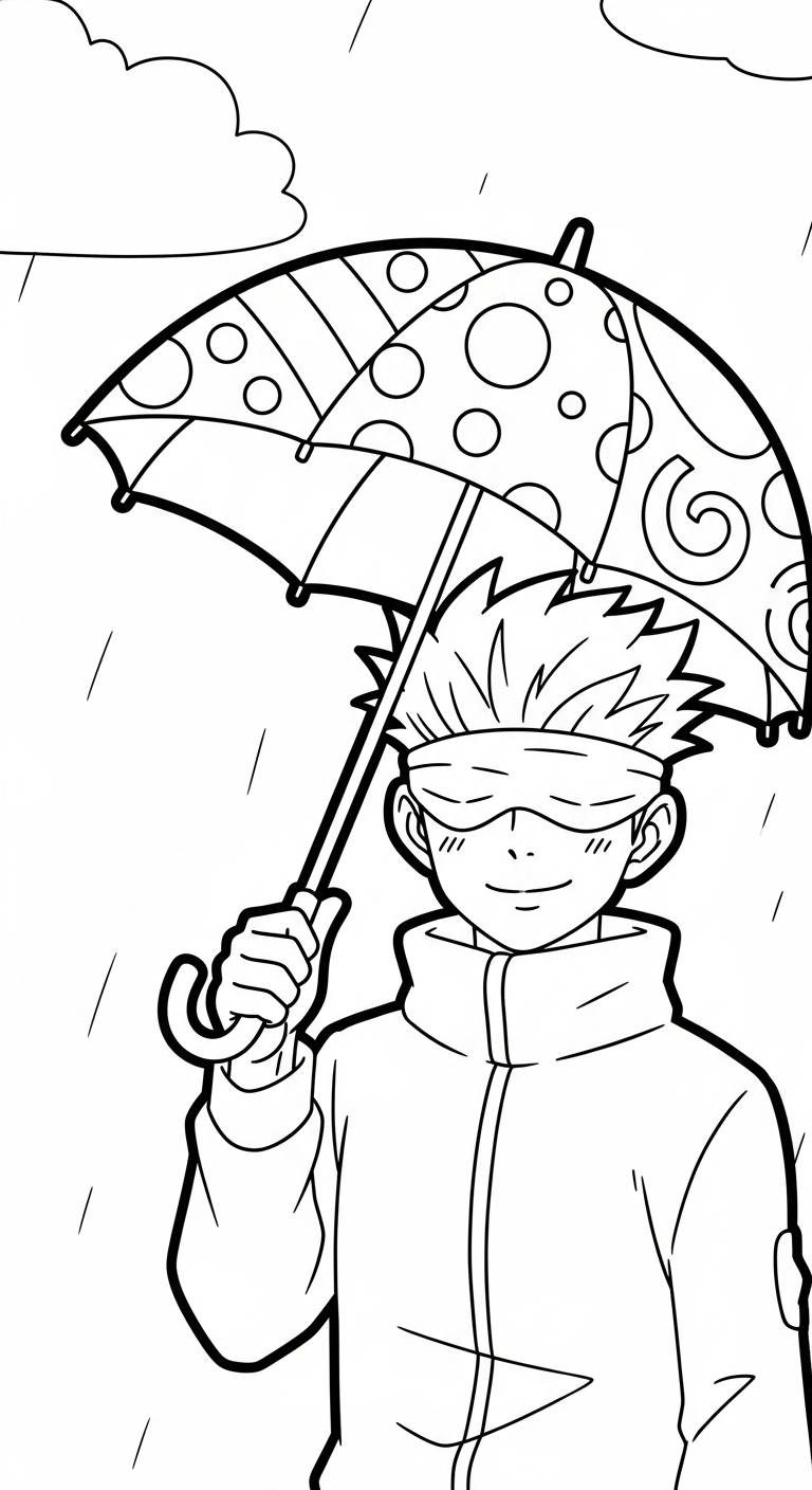 tải hình tô màu Gojo Satoru không mất tiền