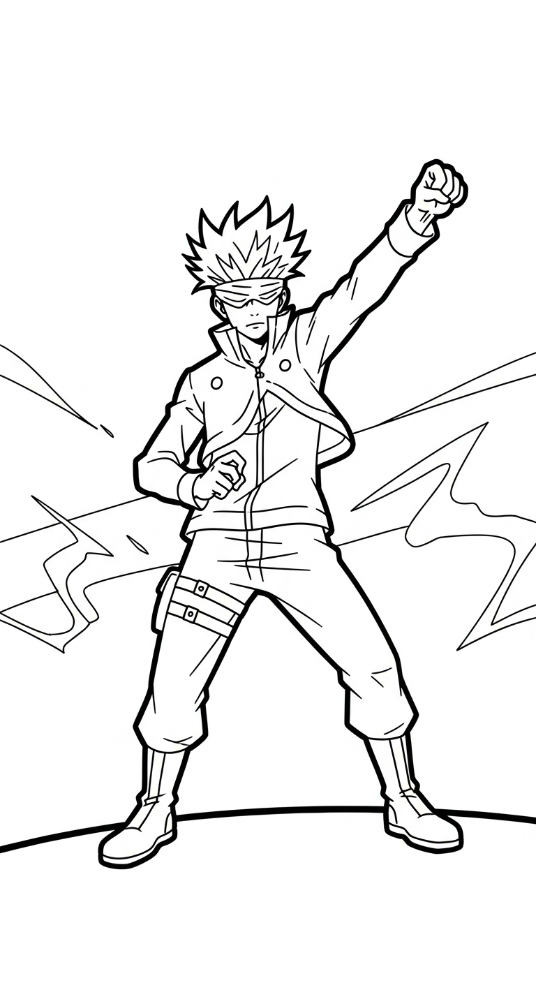 tranh tô màu Gojo Satoru pdf