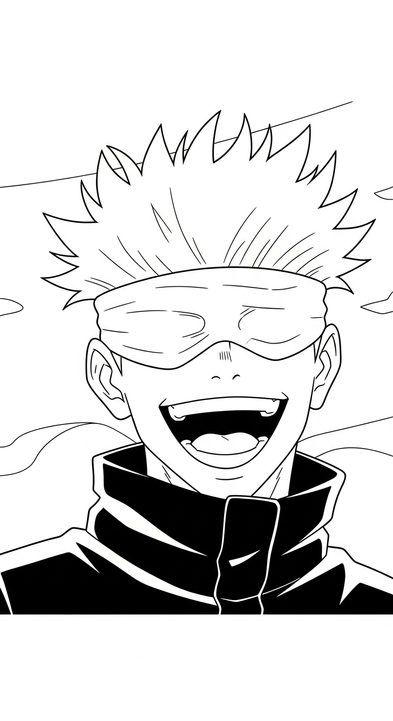 tải tranh tô màu Gojo Satoru 1