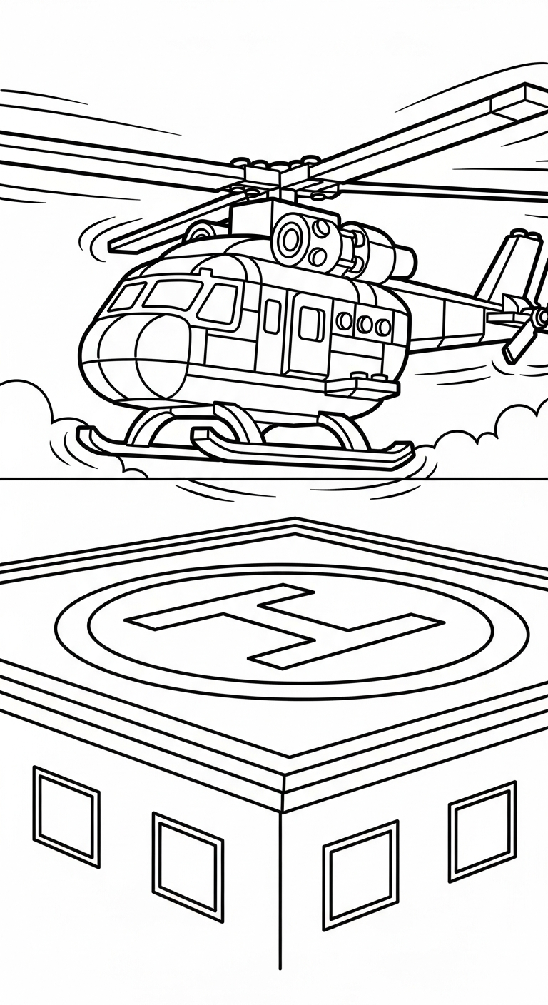 hình tô màu LEGO cho bé 8 tuổi miễn phí