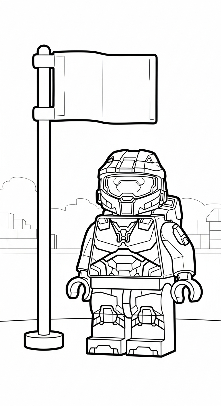 in tranh tô màu LEGO cho bé