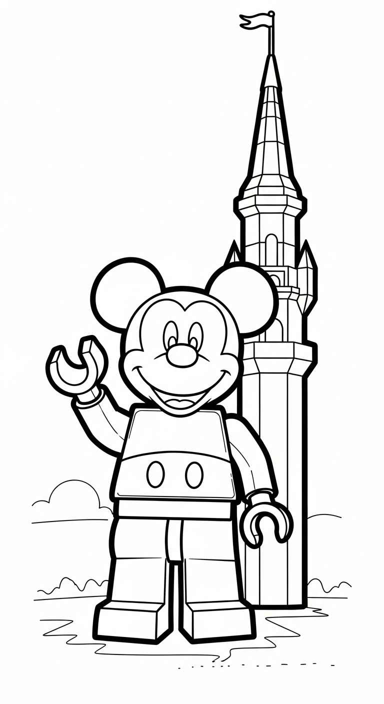 tranh tô màu LEGO cho bé 6 tuổi miễn phí