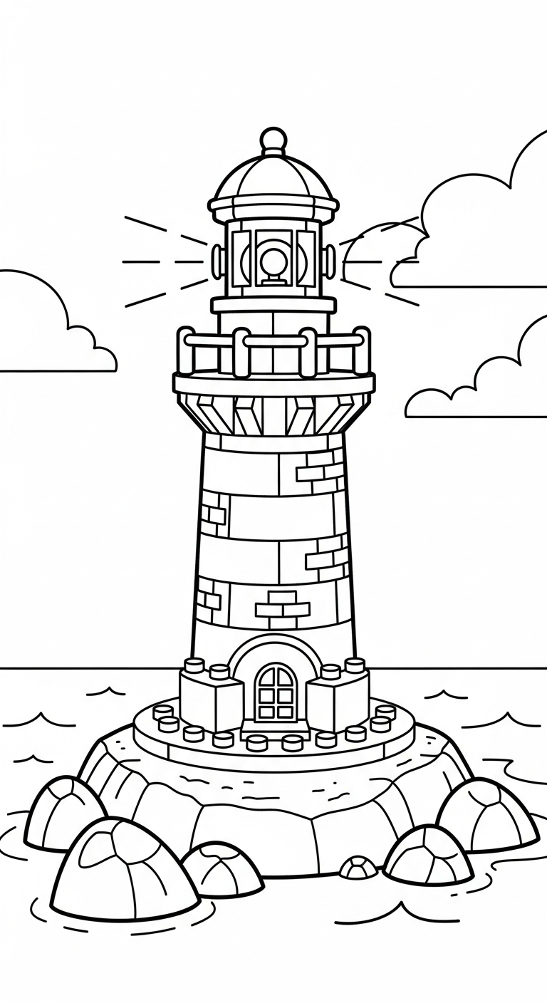 in hình tô màu LEGO cho bé 7 tuổi 1