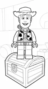 in tranh tô màu LEGO khổ A4