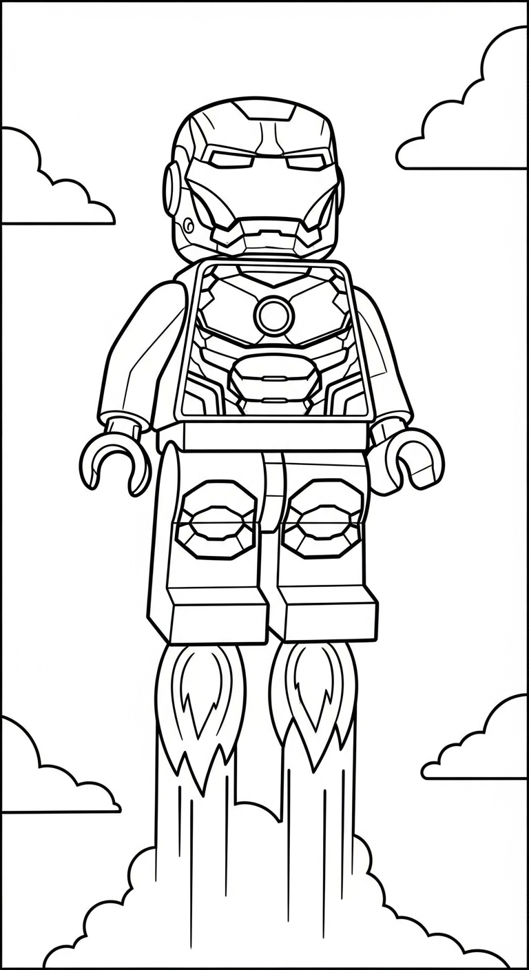 in hình tô màu LEGO cho bé 3 tuổi