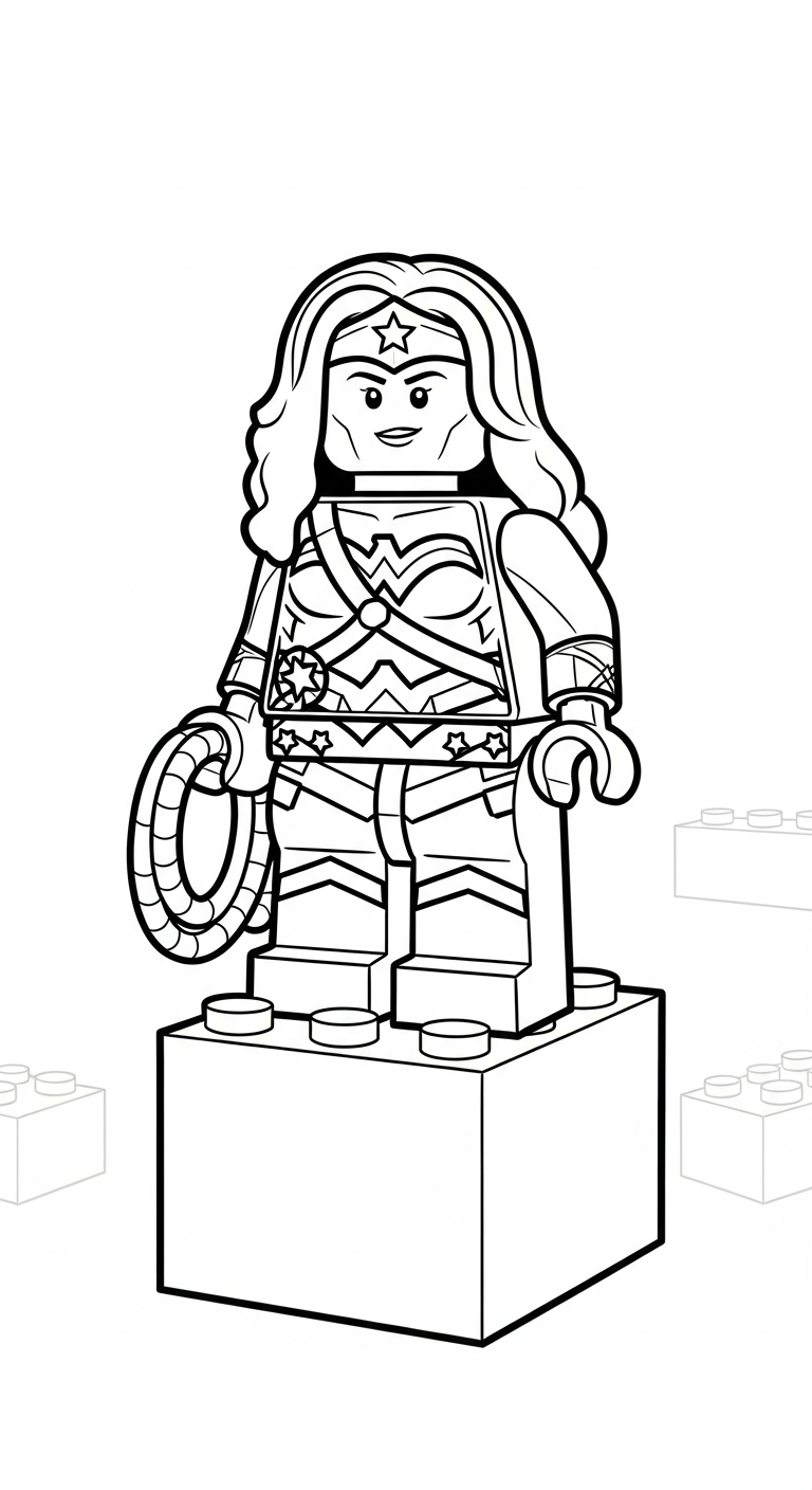 mẫu hình tô màu LEGO cho bé