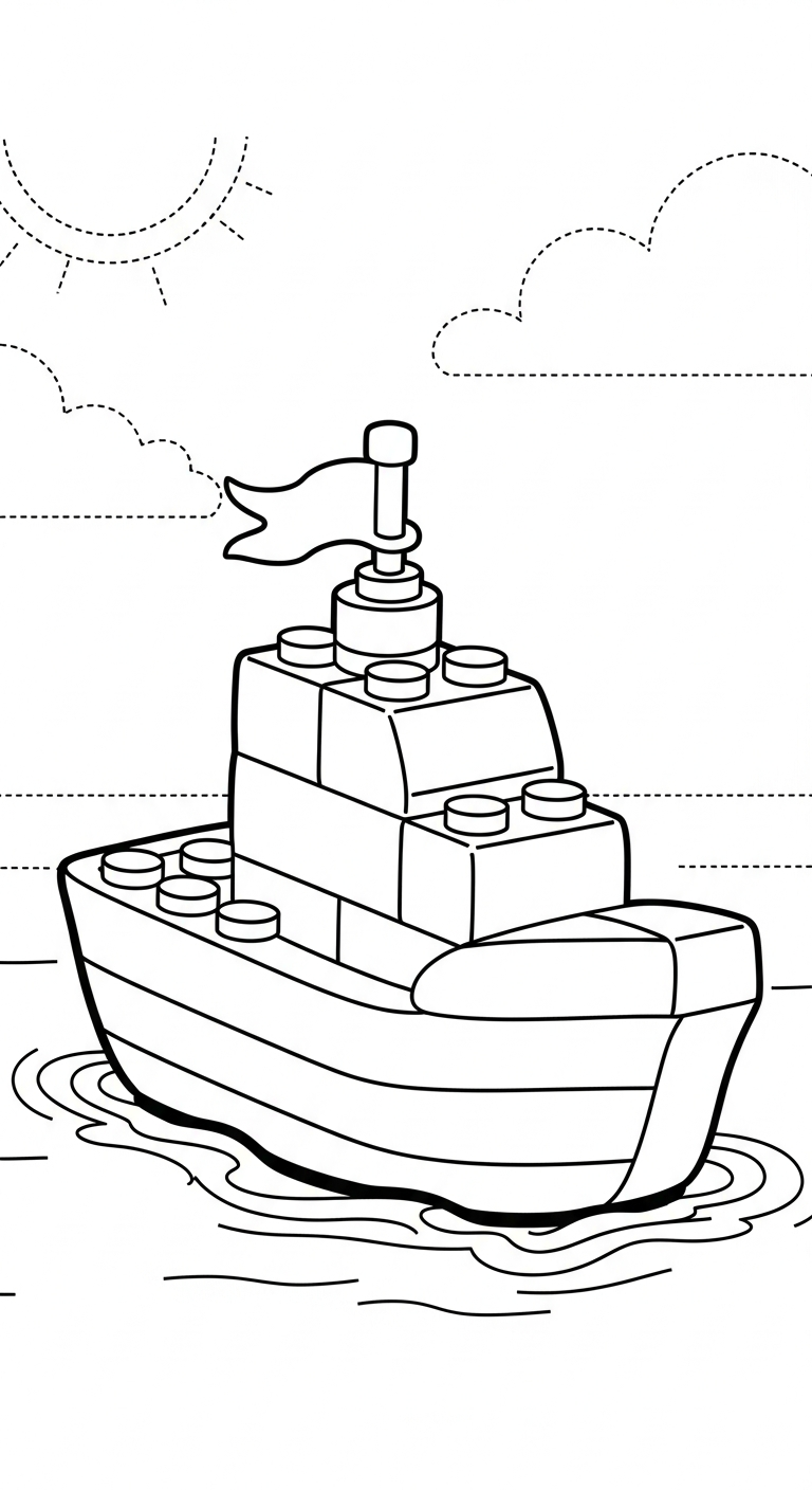 tranh tô màu LEGO cho bé 4 tuổi