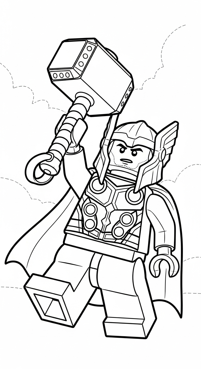 hình tô màu LEGO rõ nét