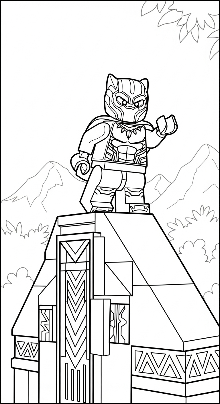 in hình tô màu LEGO cho bé