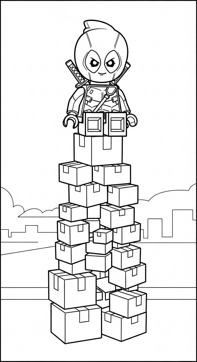 hình tô màu LEGO cho bé 3 tuổi 1