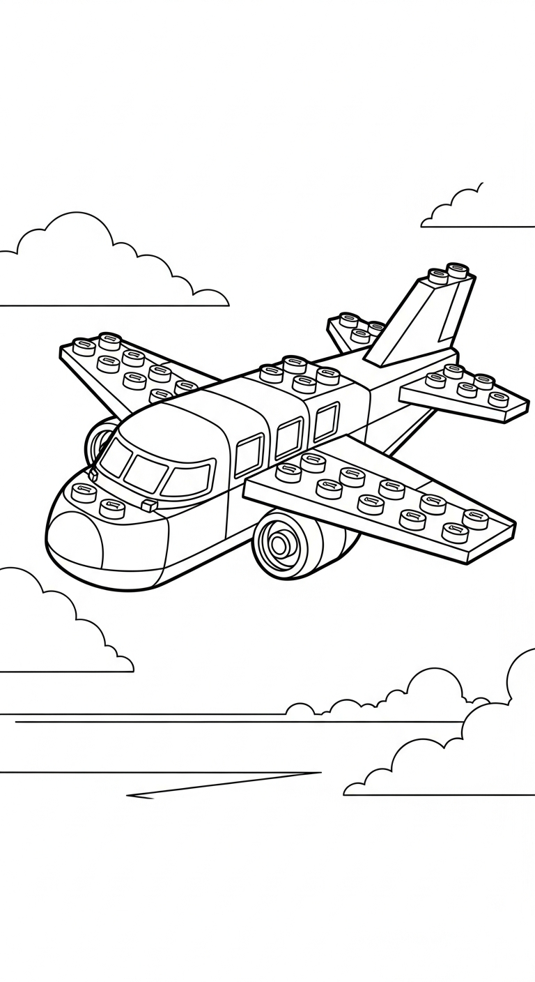 in hình tô màu LEGO miễn phí