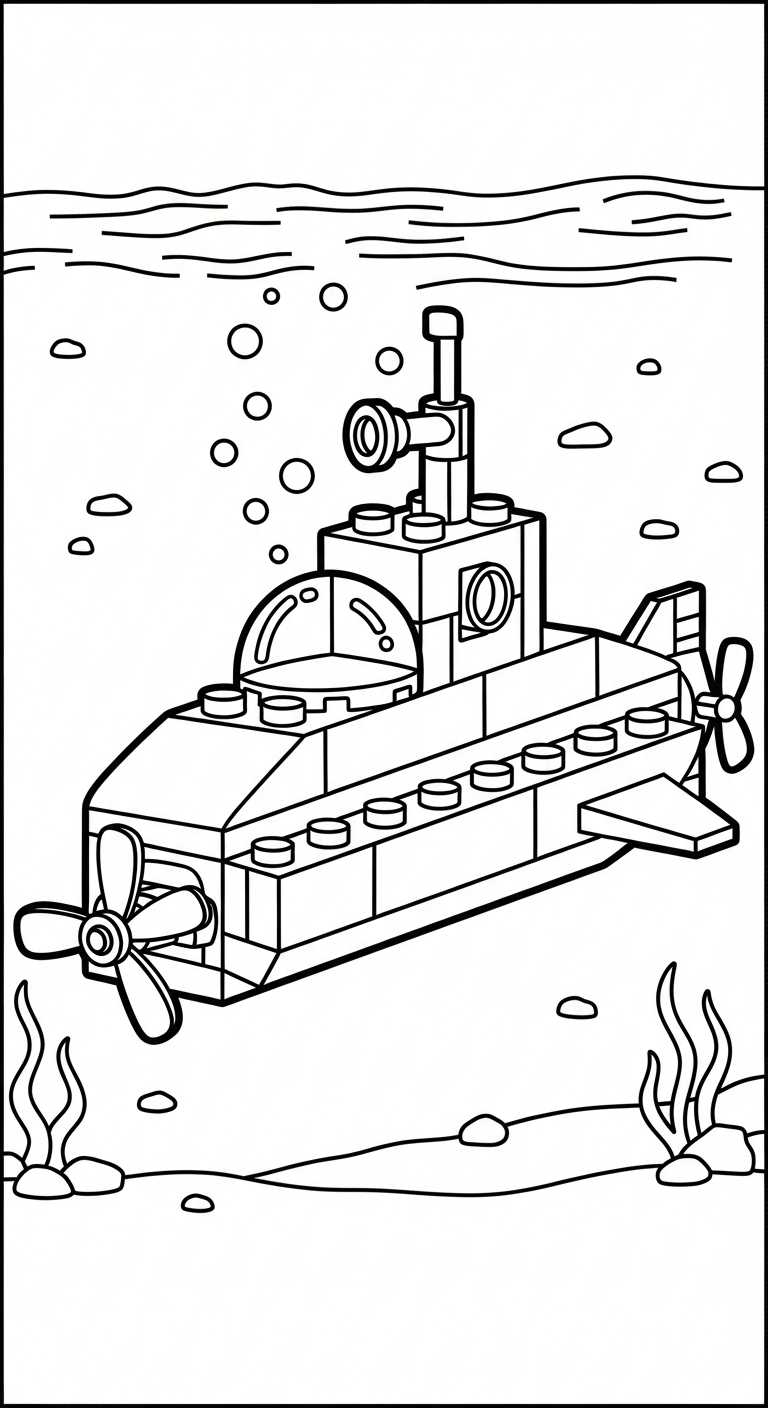 in hình tô màu LEGO cho bé 7 tuổi