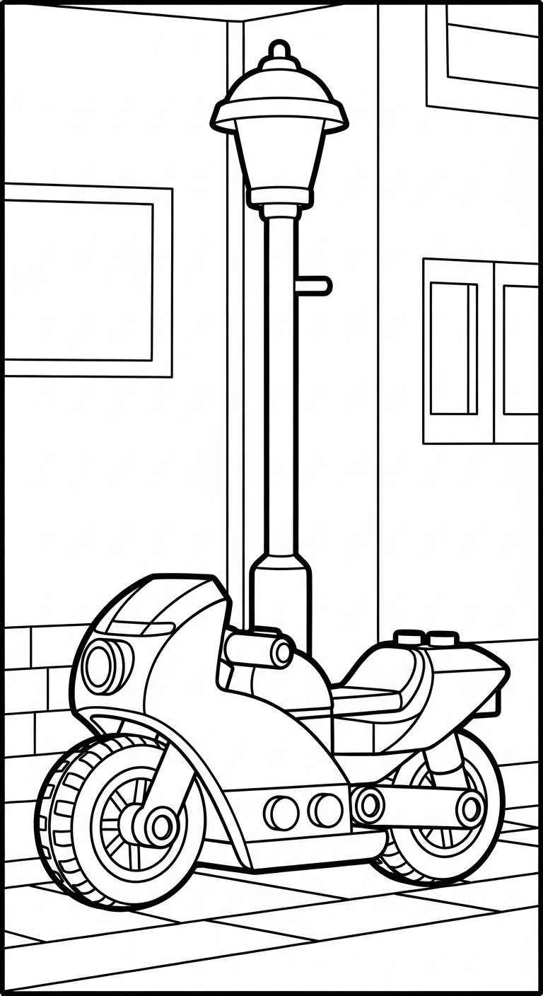 in hình tô màu LEGO cho bé 6 tuổi