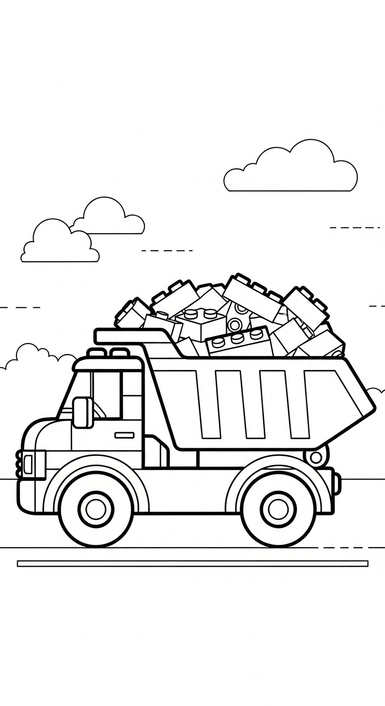 in tranh tô màu LEGO