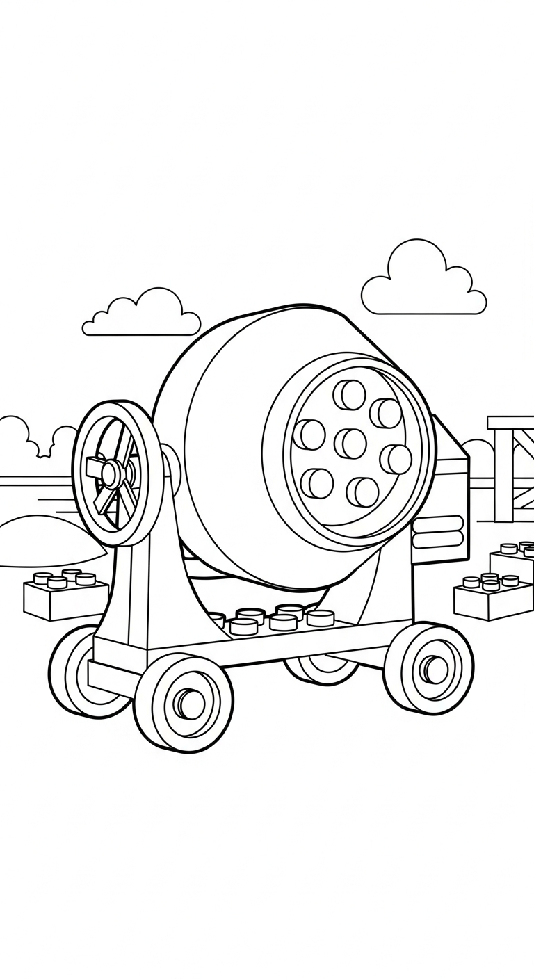 tranh tô màu LEGO cho bé 4 tuổi miễn phí