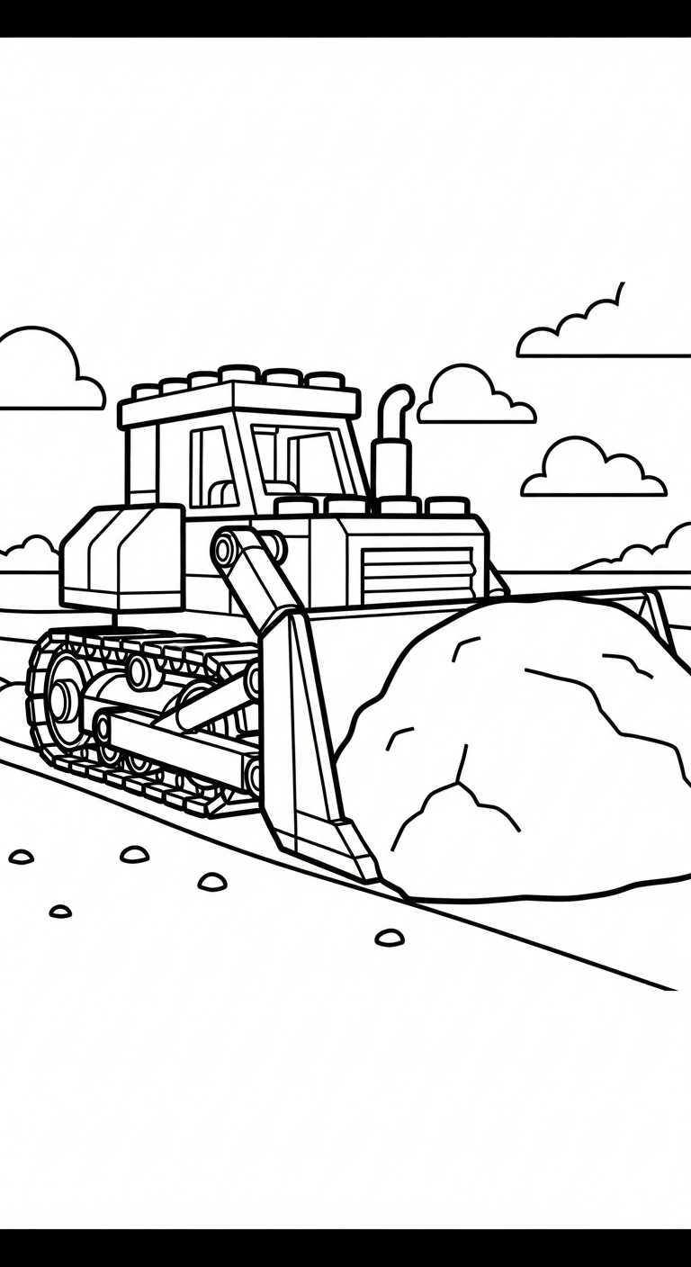 in hình LEGO cho bé tập tô