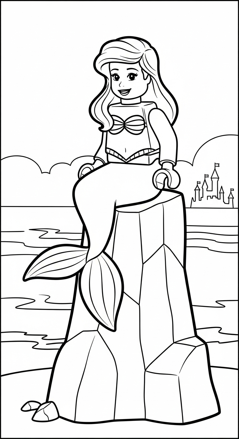 file pdf hình tô màu LEGO cho bé