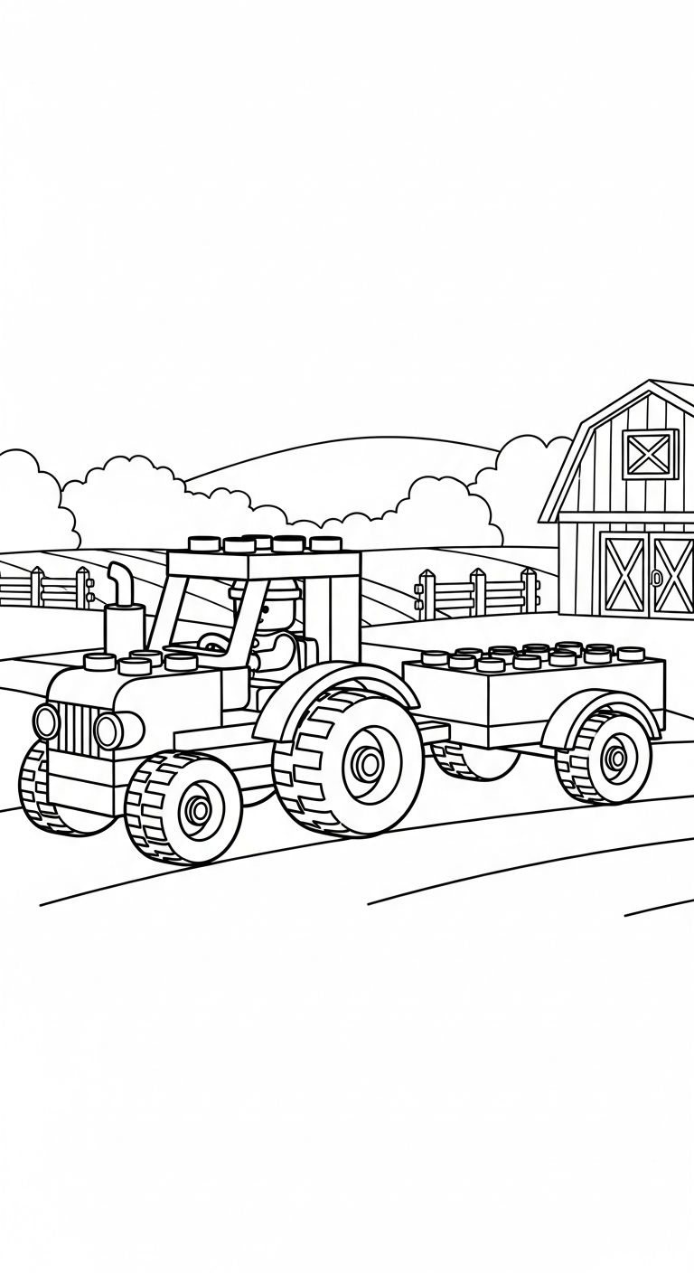 mẫu in hình tô màu LEGO cho bé