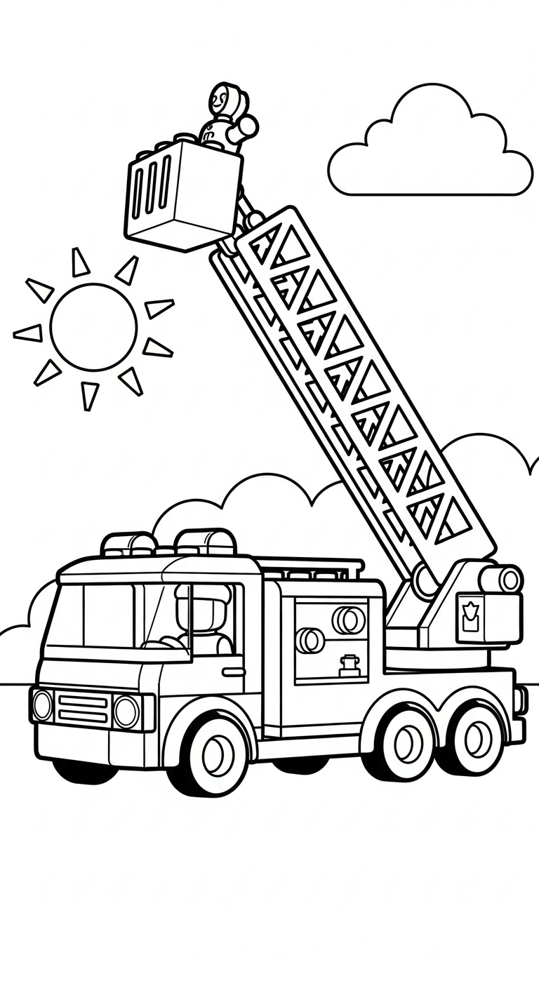 hình tô màu LEGO cho bé 8 tuổi