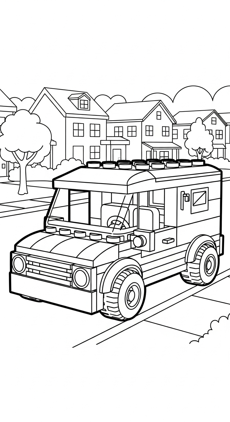 in hình tô màu LEGO cho bé 8 tuổi