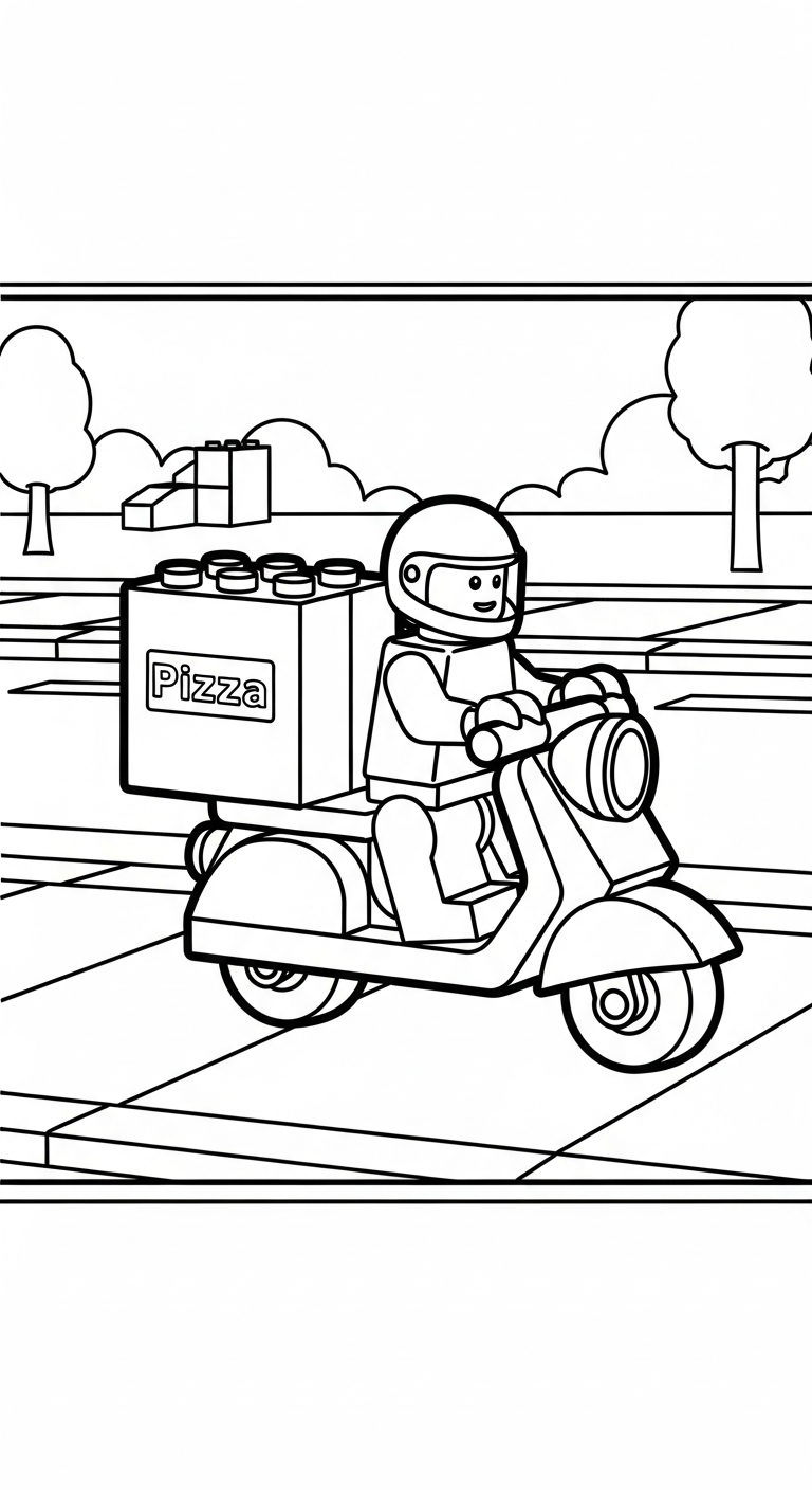 file tranh tô màu LEGO cho bé in