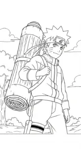tranh tô màu Naruto cho bé 8 tuổi miễn phí