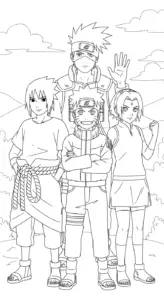 tranh tô màu Naruto cho bé mới nhất