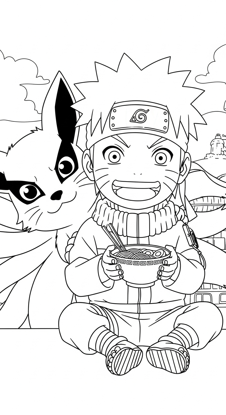 hình tô màu Naruto in ngay
