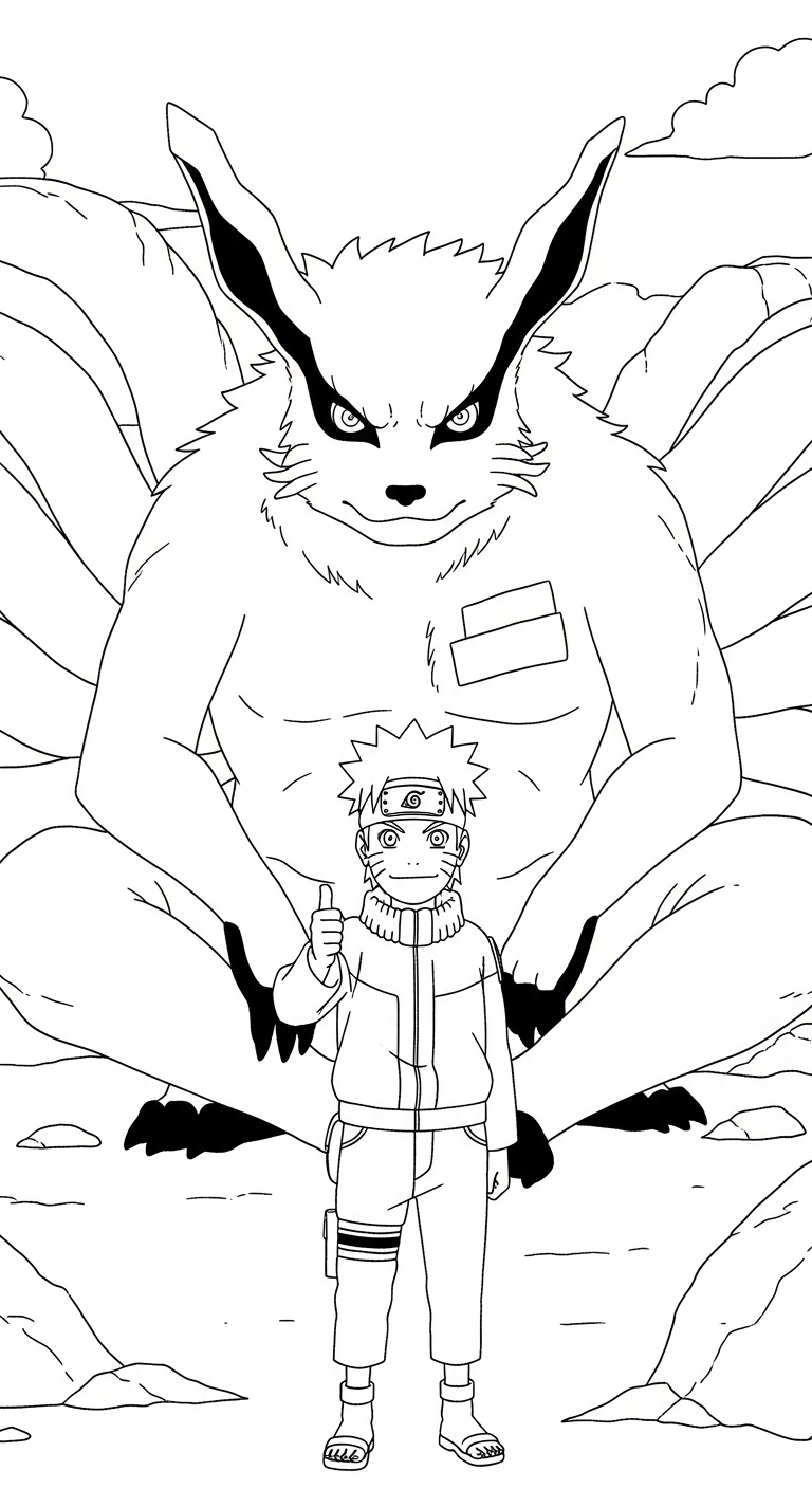 tải file tranh tô màu Naruto