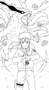 in hình tô màu Naruto cho bé 6 tuổi