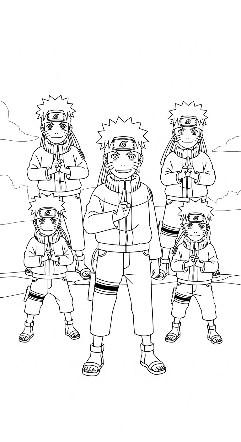 hình tô màu Naruto cho bé