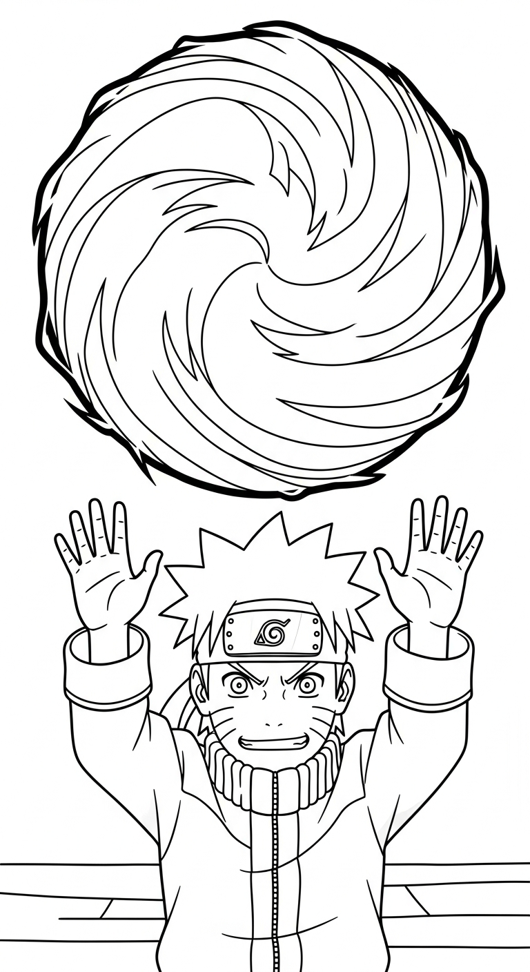 hình tô màu Naruto cho bé 7-8 tuổi