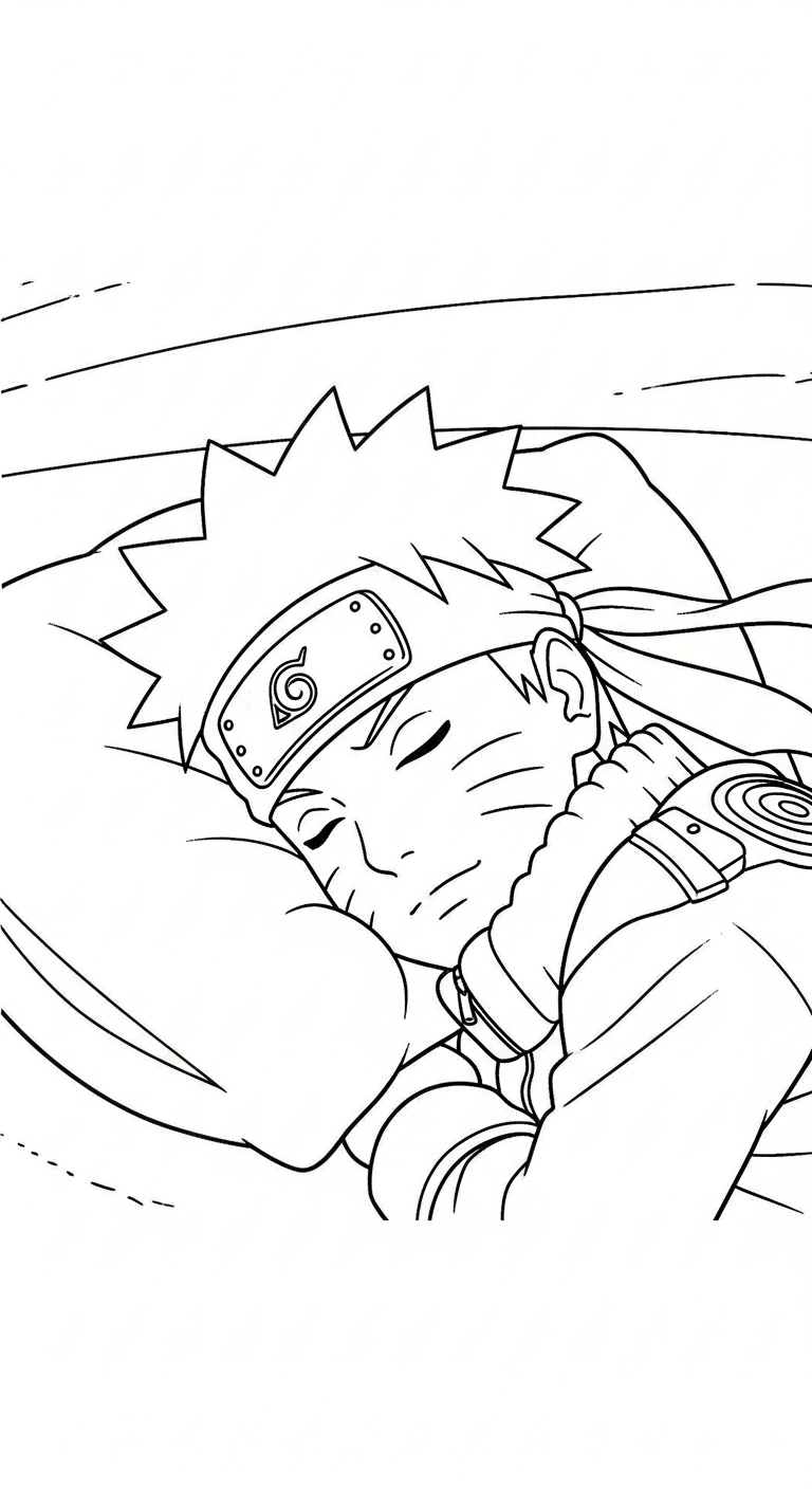 tranh tô màu Naruto cho bé đơn giản