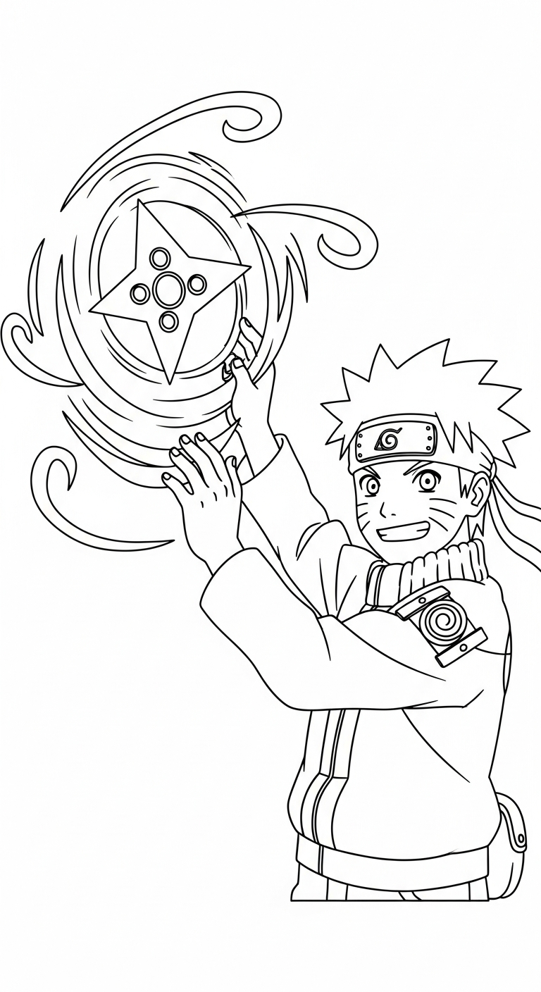 hình tô màu Naruto cho bé 8 tuổi miễn phí