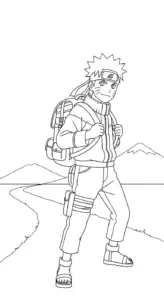 download hình tô màu Naruto cho bé