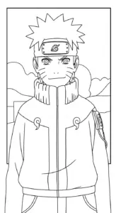 file tranh tô màu Naruto cho bé in