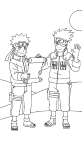 tranh tô màu Naruto in ngay