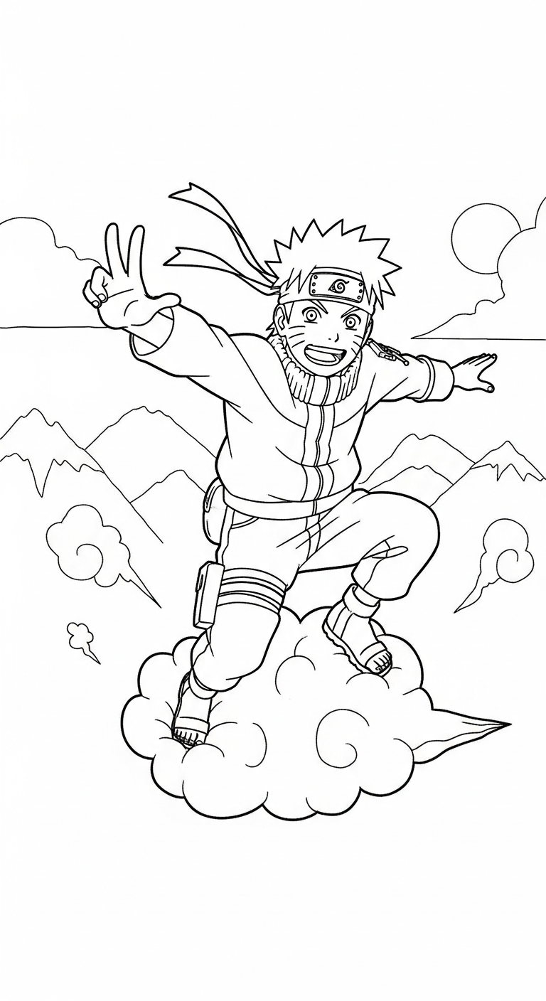 tranh tô màu Naruto cho bé
