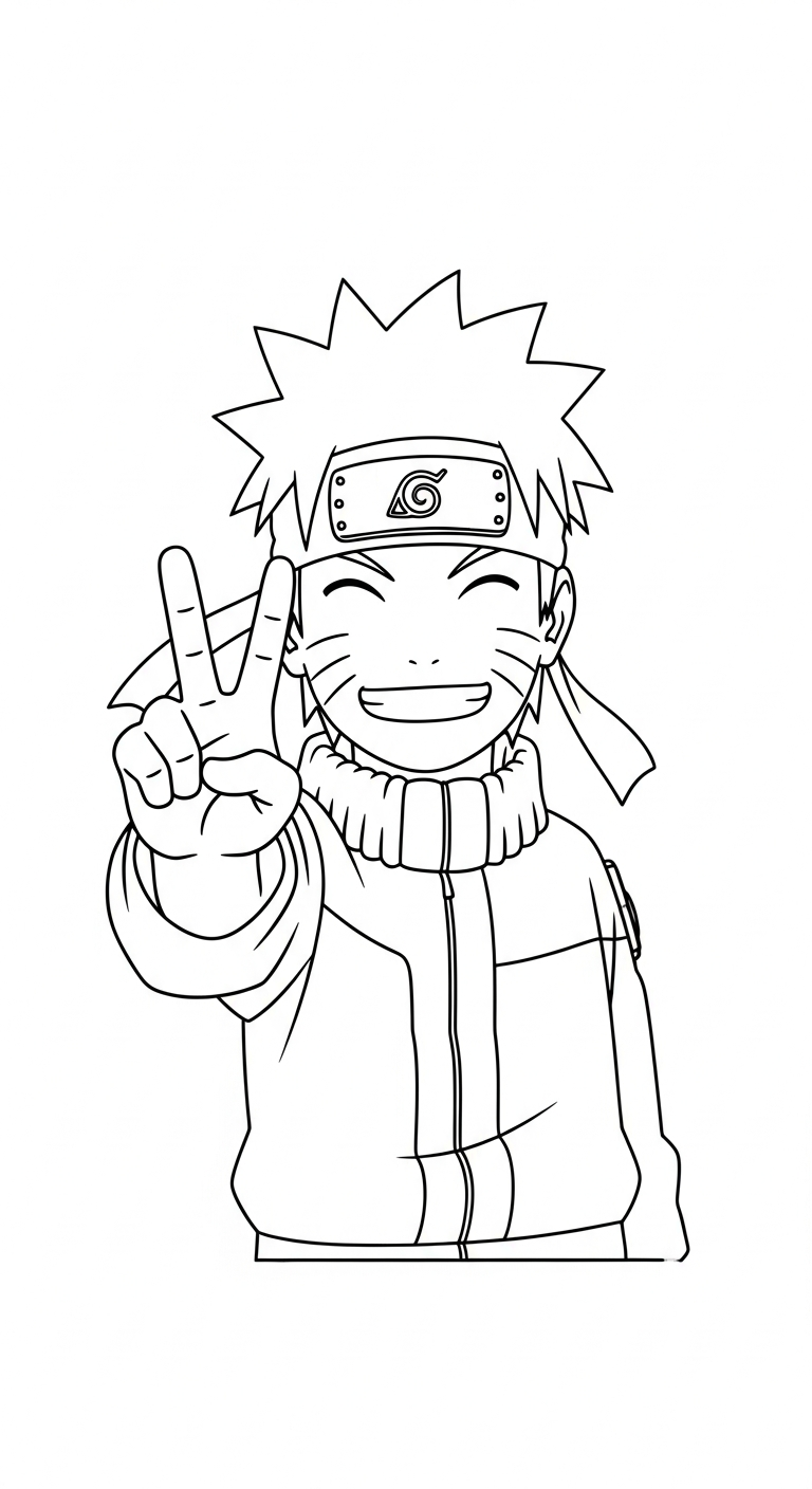 tranh tô màu Naruto in ngay 1