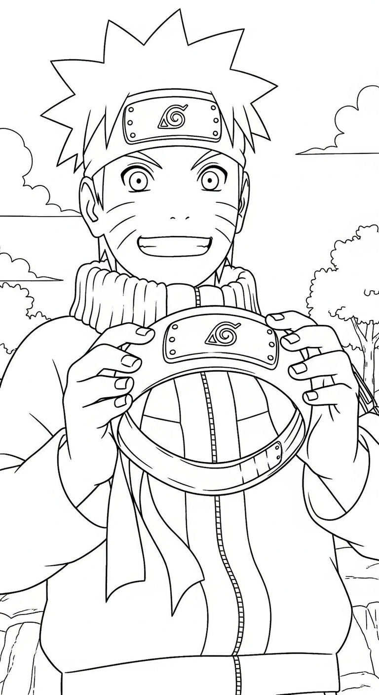 tranh tô màu Naruto cho bé 5 tuổi