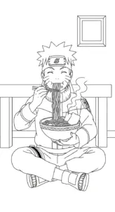 tranh tô màu Naruto cho bé tải miễn phí