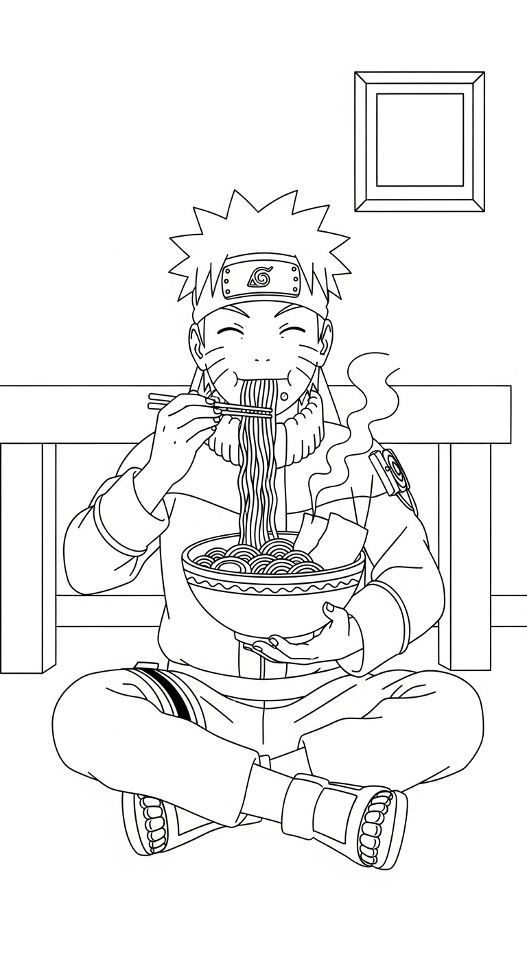 tranh tô màu Naruto cho bé tải miễn phí