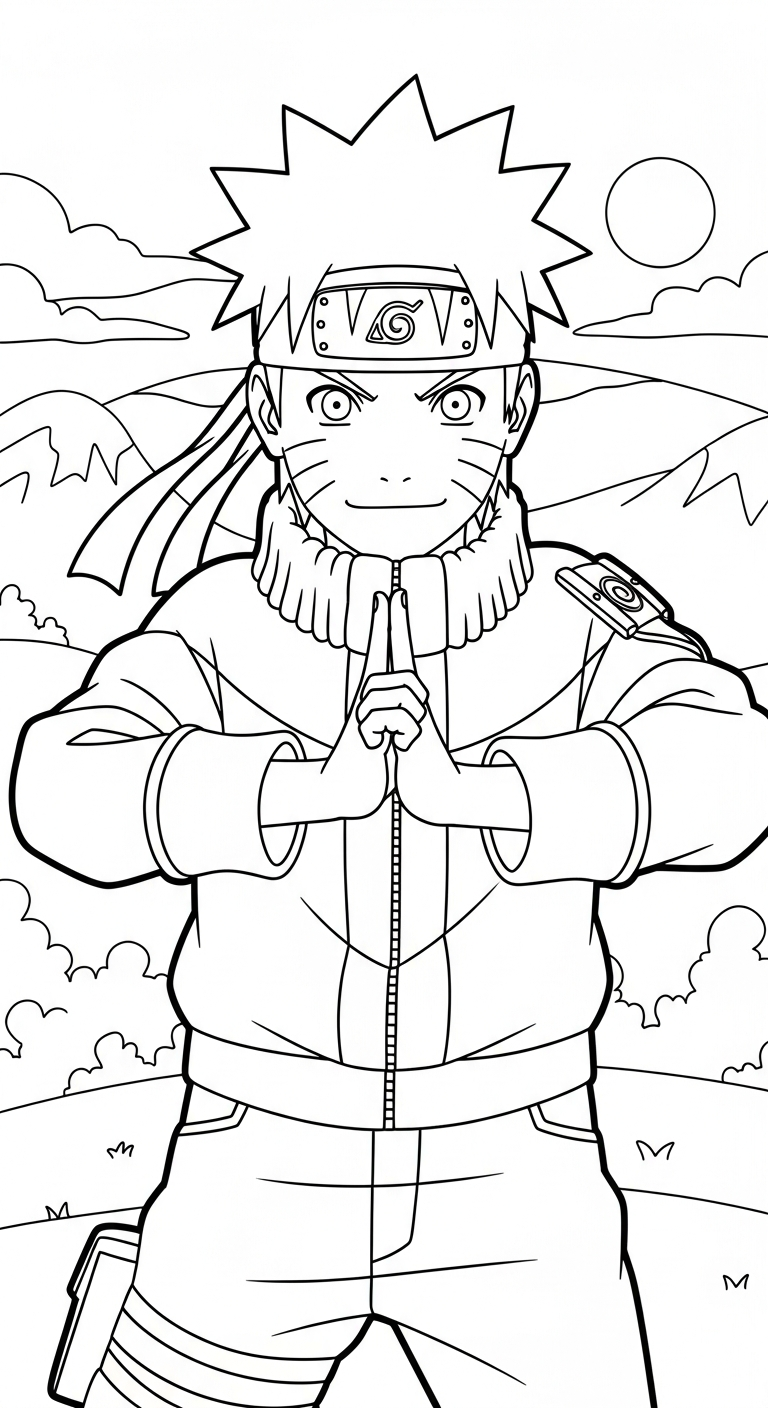 tranh tô màu Naruto miễn phí