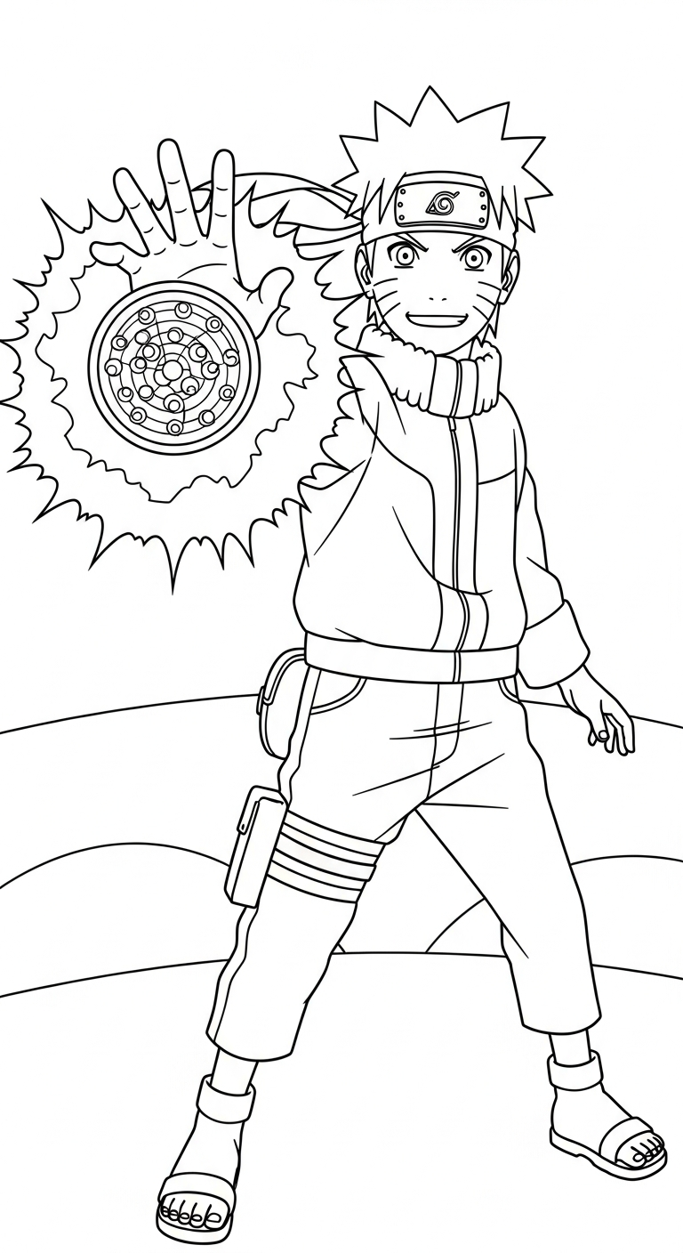 hình tô màu Naruto cho bé 7 tuổi
