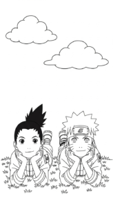 in tranh tô màu Naruto